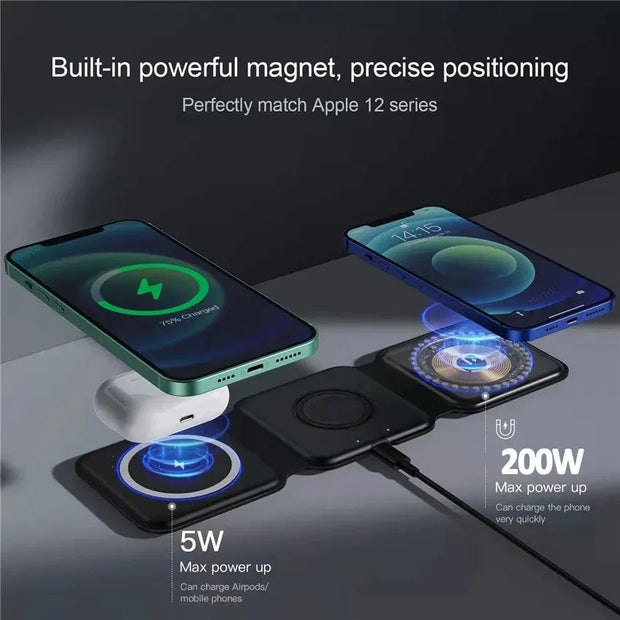 3 In 1 MAGNETIC PORTABLE CHARGING PAD